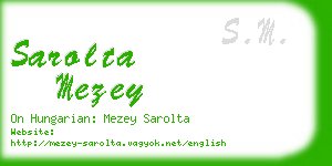sarolta mezey business card